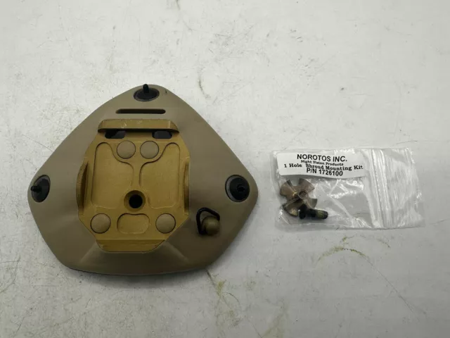 Universal Norotos Shroud Helmet NVG Mount 1 Hole 3 Hole Tan Rhino Plate Screws