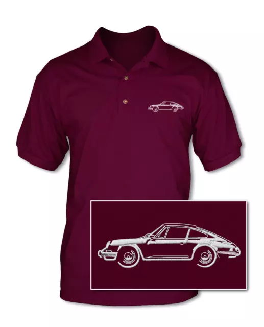 Porsche 911 Coupe Adult Pique Polo Shirt - 10 Colors - German Classic Car