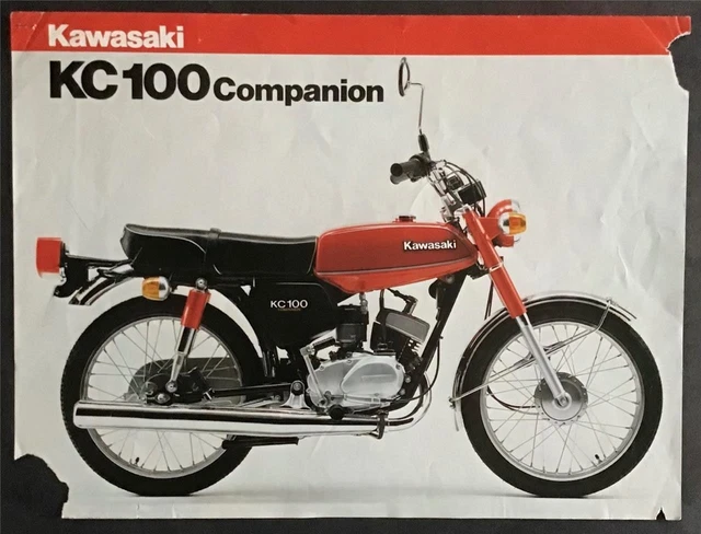 KAWASAKI KC100 COMPANION MOTORCYCLE Sales Leaflet c1981