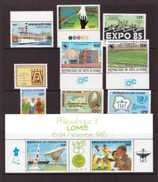 Ivory Coast 1985 selection MNH mint stamps