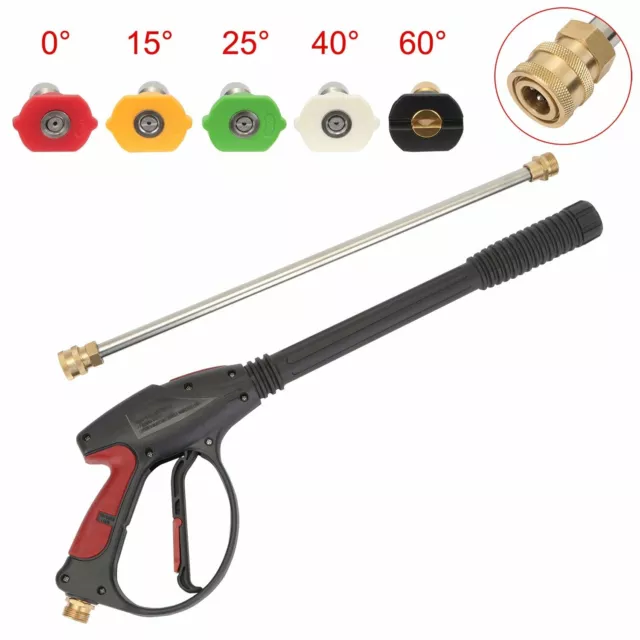 Replacement 3000PSI Pressure Car Washer Spray Gun Wand Lance W/5 Nozzle Tip UK