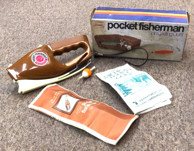 VINTAGE POPEIL'S POCKET Fisherman Spin Casting Outfit~ New Old