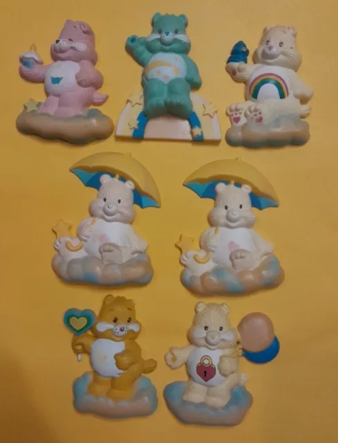Lot of 7 Vintage Care Bears Refrigerator Magnets 1985 American Greetings
