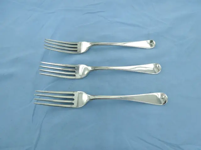 An Antiqueset Of Three Sterling Silver Old English Dessert Forks, London 1822.