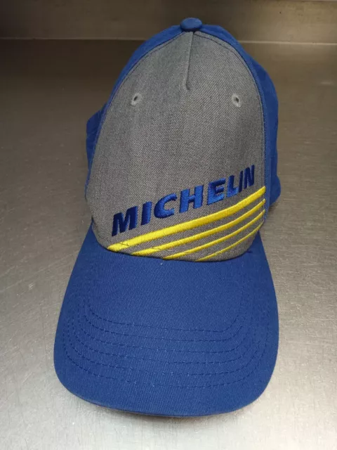 Michelin Adjustable Strap Baseball Cap Hat With Michelin Man On Back Blue