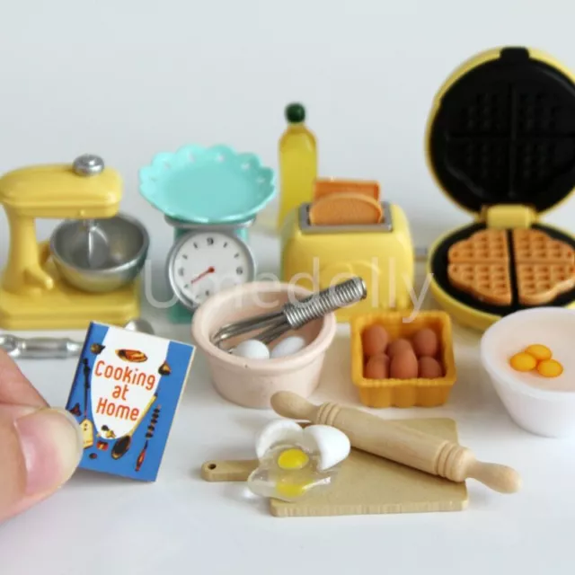 21 Stück Maßstab 1:12 Puppenhaus Miniaturen Küche Set Backen Kochen Zubehör