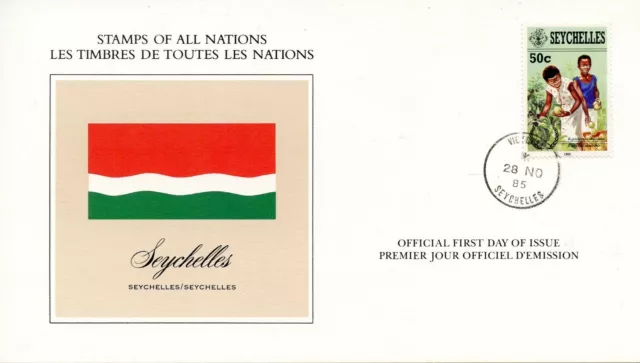 Drapeau / Premier Jour / Les Timbres De Toutes Les Nations / Seychelles 1985