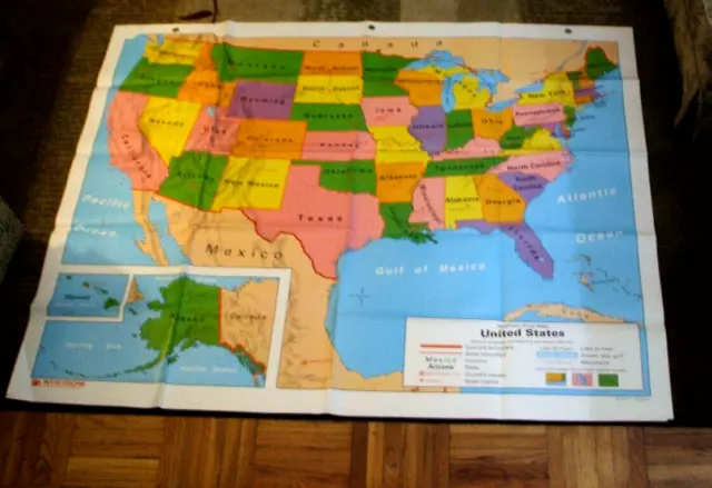 NYSTROM USA First map, 65 x 55"  1ELS1 Early Learning Homeschool Large Folded