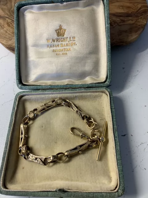 antique 9ct solid gold bracelet