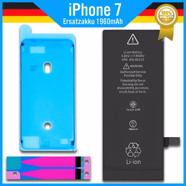 Ersatz Akku für Original Apple iPhone 7 Batterie + Rahmen Kleber