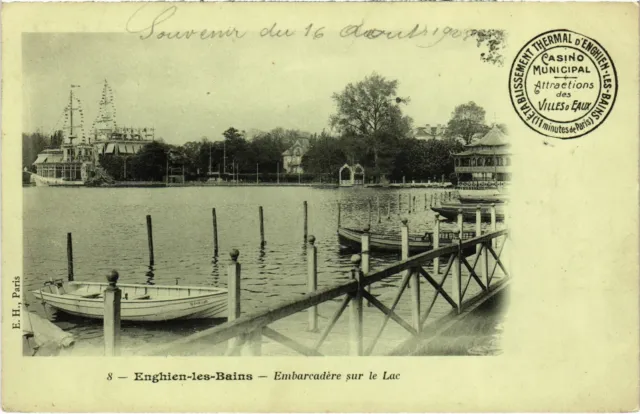 CPA Enghien les Bains Embarcadere sur le Lac FRANCE (1308257)