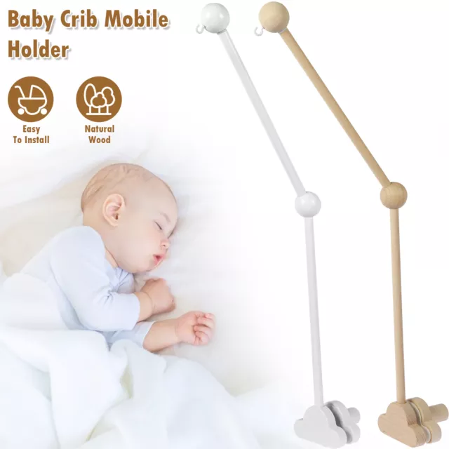 27inch Baby Crib Mobile Arm Wooden Crib Mobile Holder Adjustable Angle  💟