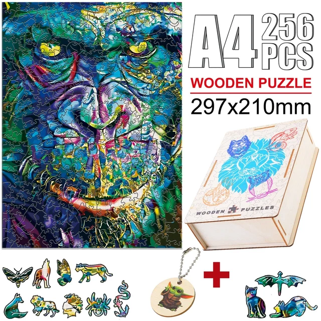 Animal Jigsaw Puzzles Brightly Colored Wooden Brain Game Kids Festival Gifts