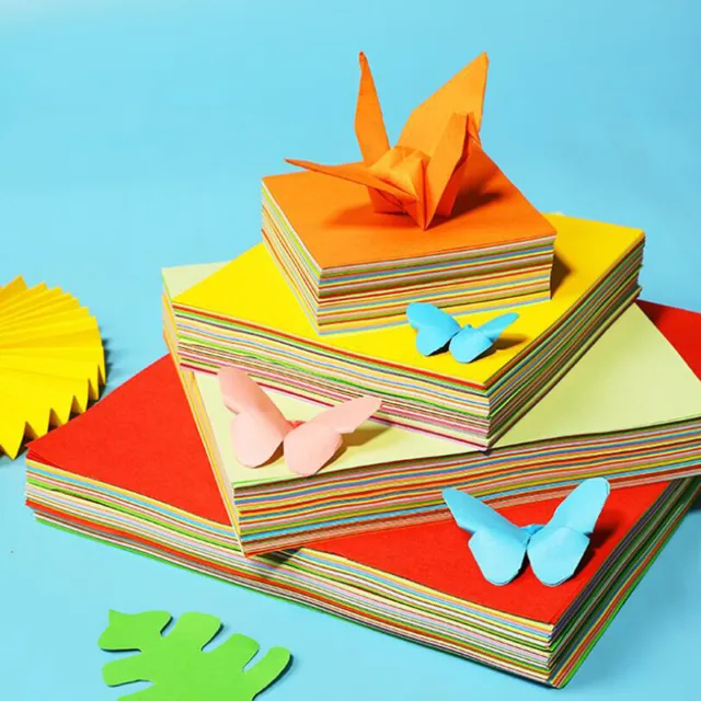 100 x 10 Farben Origami-Papier Doppelseitige bunte faltbare DIY-Papierkunst SB