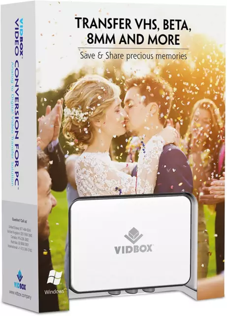 VIDBOX USB 2.0 Video Conversion for PC For Windows 10, Windows 8 Convert Old VHS