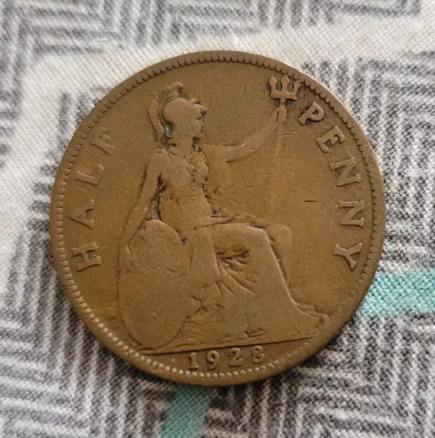 George V Half Penny - Date 1928