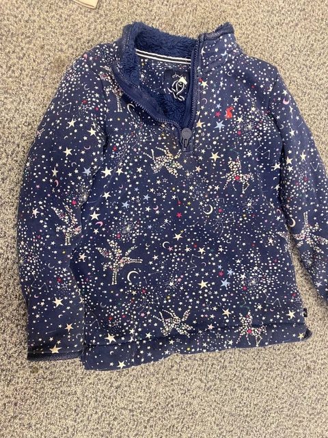 Felpa ragazza Joules, imbottita stella navy, foderata in pile età 9/10 anni