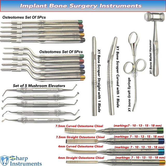 DENTAL IMPLANT BONE Grafting, Oral Surgery Instruments, Sinus Lifting ...