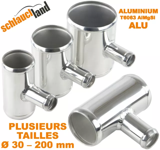 PIÈCE EN T TUBE ALUMINIUM Sortie 30mm Distributeur Alu Tuyau Durite Adaptateur