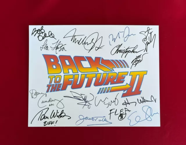 Back to the Future Part II Title Card Cast-Signed- 8.5x11- Autograph Reprints