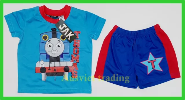 new Thomas The Tank boys summer Pyjamas kids tshirt top t-shirt shorts sleepwear