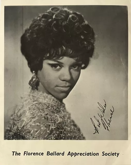 The Supremes : Florence Ballard Signed Autograph Promo Photo COA (Diana Ross)