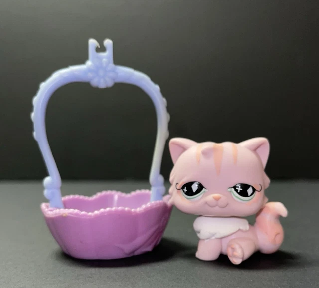 Figurine Littlest Pet Shop Chat Persan #460 - Figurine LPS Hasbro Vintage Occasion