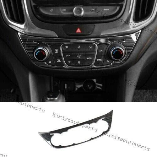 Black Titanium Center Console AC Switch Button Panel 1pc For Chevy Equinox 18-23