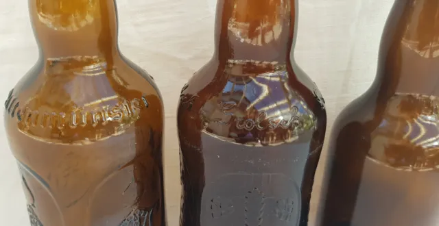 3 Bügelflaschen braun 0,5L 0,33 Bier-Flasche Grolsch Altenmünster Bügelverschlus 2