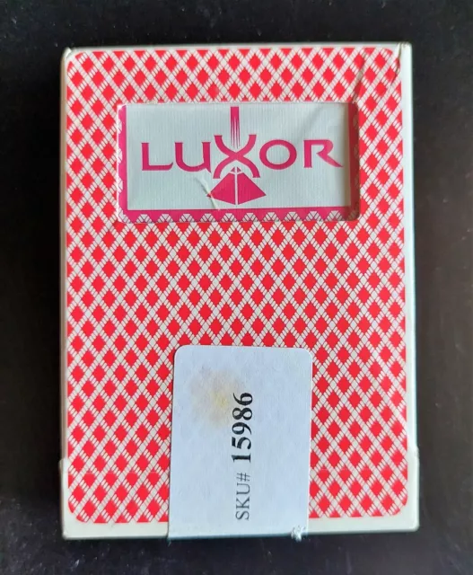 Vintage LUXOR Casino LAS VEGAS ~ "BEE" Game Used Playing Cards ~ Red Deck