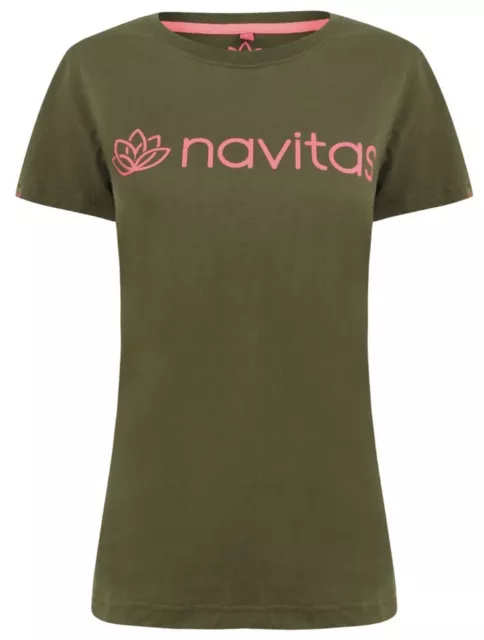 Navitas T-Shirt Damen groß Angeln Angeln Ausstatter grün rosa 100 % Baumwolle L
