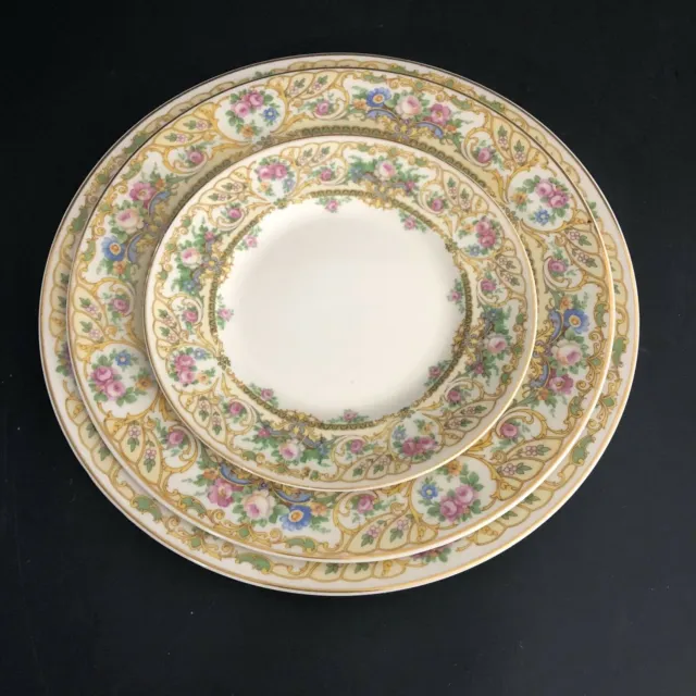 Syracuse China OPCO Rose Marie Plates 9 3/4" Dinner 8 7/8" Lunch 6 1/4" Bread