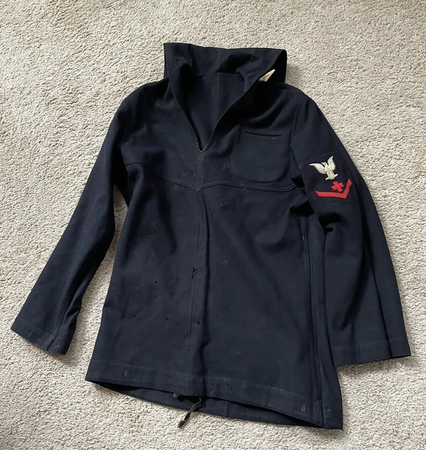 WWII US NAVY Undress Blue Jumper Corpsman Named Pharmacist £69.82 ...