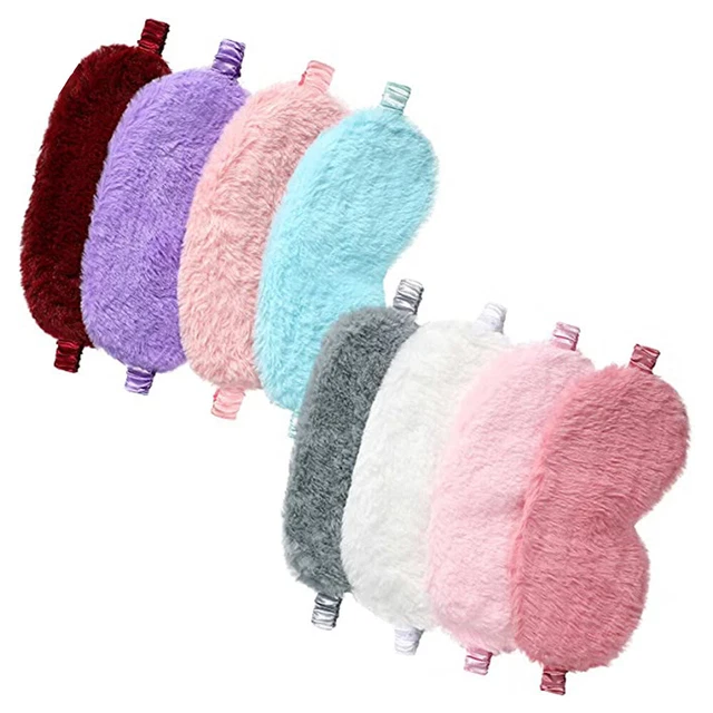 8pcs Plüsch -Augenmasken pelzige Schlafmasken tragbare Augenabdeckungen