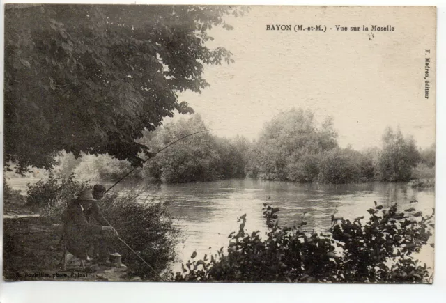 BAYON - Meurthe and Moselle - CPA 54 - Line Fishermen on the Moselle