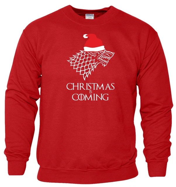 Game Of Thrones Christmas Jumper Xmas is Coming GOT Stark Gift Men Sweatshirt