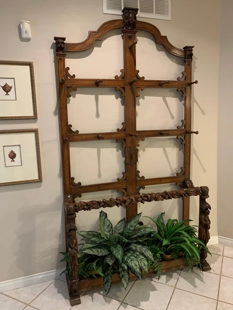 English Oak Antique Hall tree