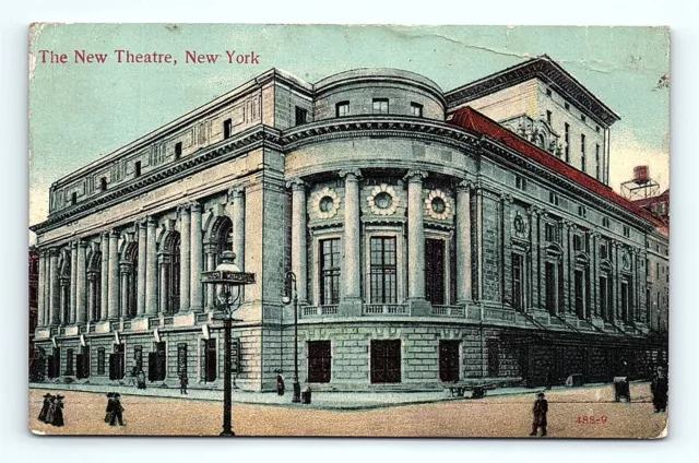 Postcard 1910 New York City, N.Y The New Theatre Central Park West Manhattan NYC