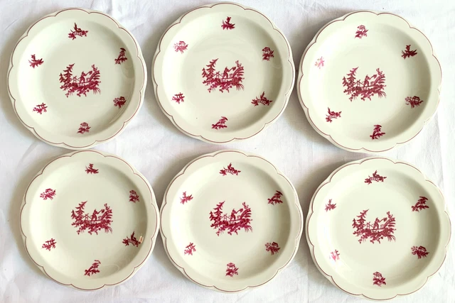 ANTIK ART DECO Theodore Haviland Limoges France 6 Speiseteller ⌀24,8cm NEUWERTIG