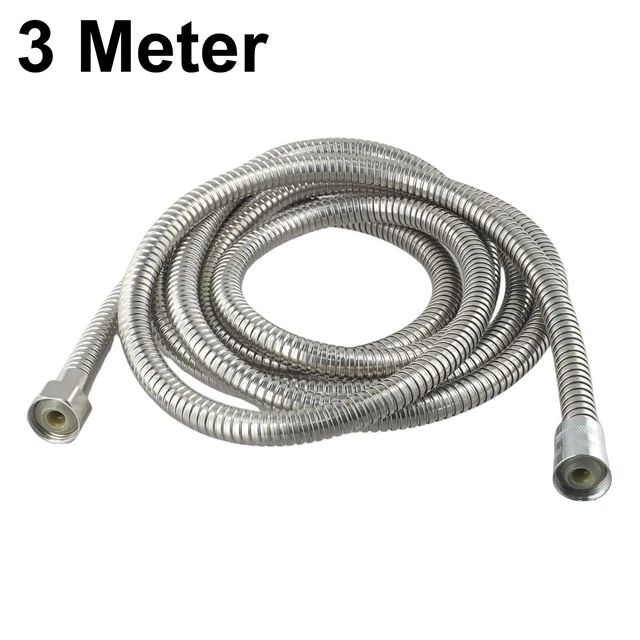 Tubo Doccia 2.5 Metri Acciaio Inox - Flessibile, Antitorsione, Compatibile Universale, Con Giunti Ottone - Foto 9