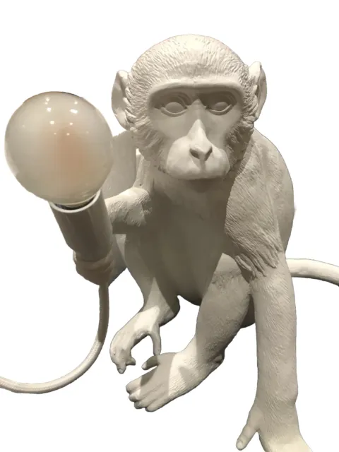 -27% Off Seletti monkey lamp, White sitting, 32x34x30cm +Shade Included NEW