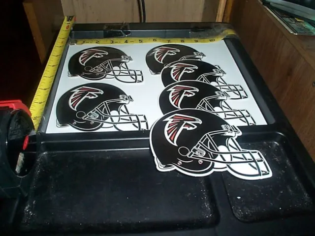 6 Large Helmet stickers NFL Atlanta Falcons