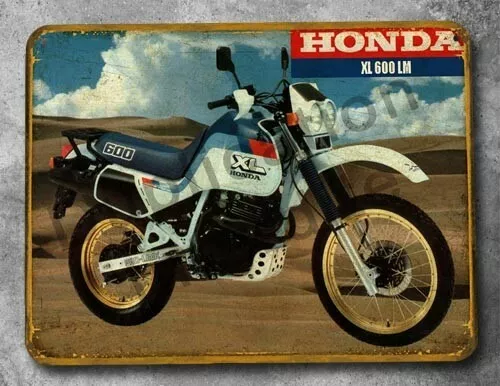 Plaque métal vintage Honda XLM 600