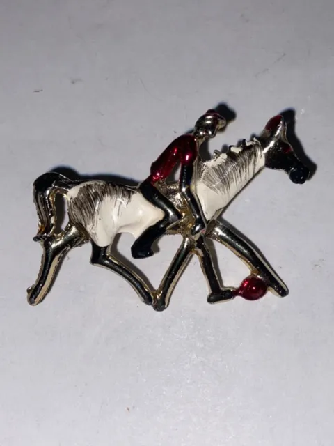 Polo Player on horse Costume Pin