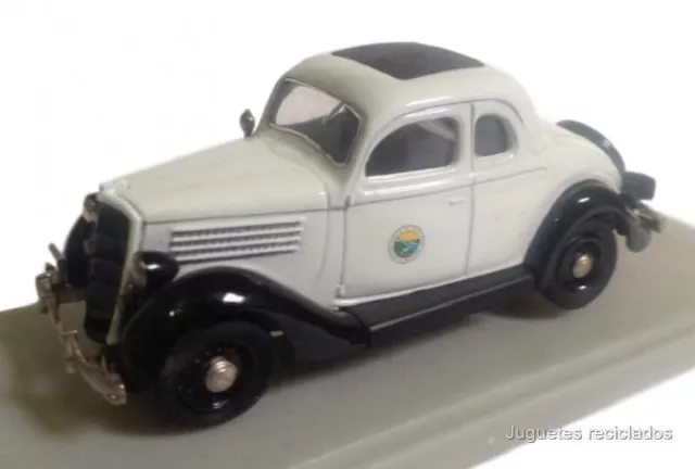 Ford Fordor 1935 coupe POLICIA POLICE 1:43 Rextoys Diecast coche a escala