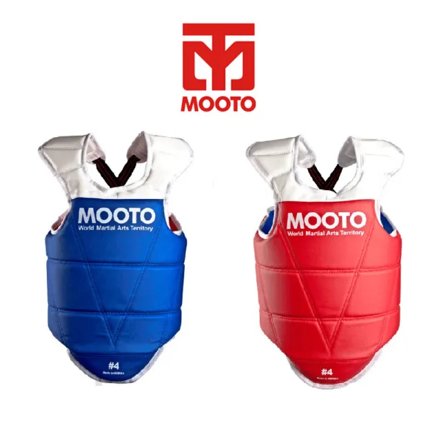 Reversible Mooto TaeKwonDo Chest Guard Blue Red WTF KTA Approved Body Protector