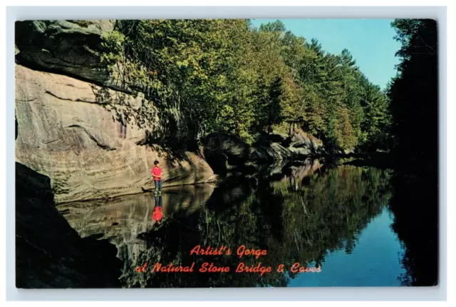 Vintage Artists Gorge Natural Stone Bridge Caves Postcard P203E