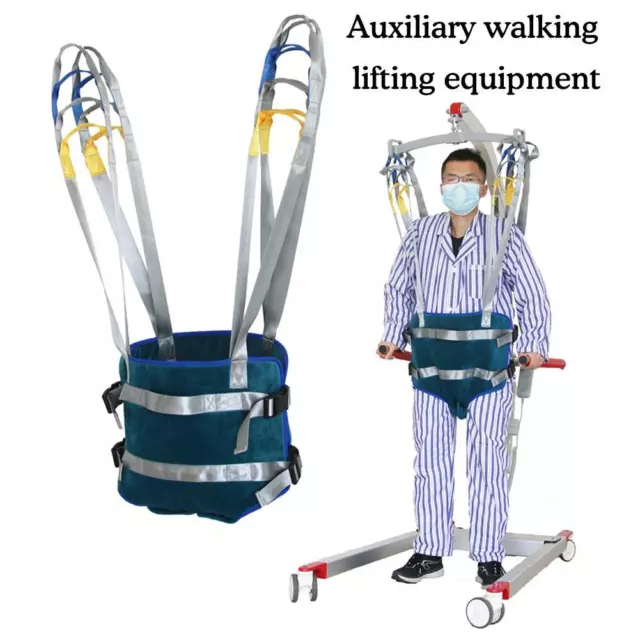 Asistente de cabestrillo de levantamiento de cuerpo completo para pacientes soporte para caminar ayuda rango de cintura ajustable.