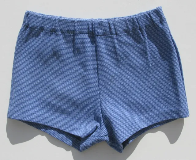 Authentique Short enfant vintage - Maillot de bain - Créatex - Taille 10ans Bleu