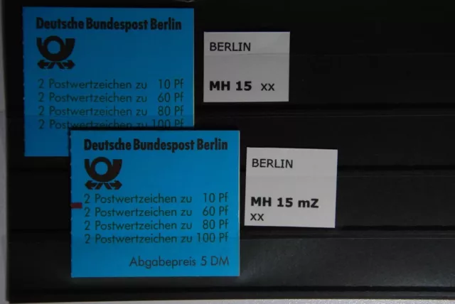 TP2 BERLIN Markenheftchen MH15 oZ, MH 15 mZ postfrisch